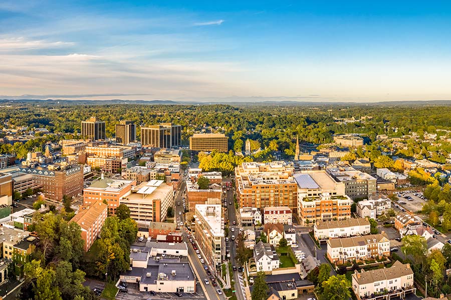 Kinnelon NJ - Aerial View of Downtown Kinnelon New Jersey